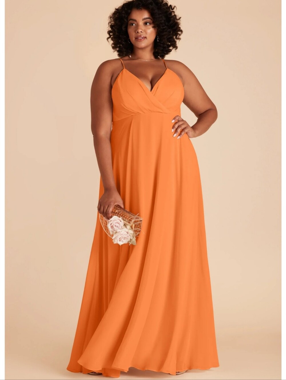 ⚡️$60✨️ NWT Birdy Grey Bridesmaid Dress, Kaia, Chiffon Apricot XXL